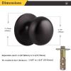 imageProbrico NonLocking Passage Door KnobsInterior Door Locks in Oil Rubbed Bronze FinishBall Shape Door Hardware for Hallway or Closet6 PackOil Rubbed Bronze