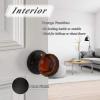 imageProbrico Passage Door Knob Interior for HallwayCloset 1 Pack Dark Brown Crystal Door Knobs Keyless NonLocking Glass Door Knobs with Black Rosette
