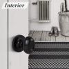 imageProbrico Passage Door Knobs Handles Interior HallCloset Keyless Egg Style Locksets Oval Door Knob in Flat Black Finish 6 Pack