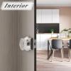 imageProbrico Privacy Door Knob for BedroomBathroom with Lock 6 Pack Clear Crystal Door Knobs for Bedroom and Bathroom Brushed Nickel Door Knobs Interior
