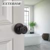 imageProbrico Privacy Door Knobs for Bedroom BathroomInterior Door Locks in Oil Rubbed Bronze FinishTulip Shape Keyless Door Lockset6 Pack