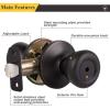 imageProbrico Privacy Door Knobs for Bedroom BathroomInterior Door Locks in Oil Rubbed Bronze FinishTulip Shape Keyless Door Lockset6 Pack