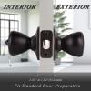 imageProbrico Privacy Door Knobs for Bedroom BathroomInterior Door Locks in Oil Rubbed Bronze FinishTulip Shape Keyless Door Lockset6 Pack