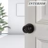 imageProbrico Privacy Door Knobs for Bedroom BathroomInterior Door Locks in Oil Rubbed Bronze FinishTulip Shape Keyless Door Lockset6 Pack