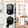 imageProbrico Smart Keyless Entry Door Lock Smart Locks for Front Door Keypad Door Lock with Handle Fingerprint Deadbolt with Handle