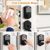 imageProbrico Smart Keyless Entry Door Lock Smart Locks for Front Door Keypad Door Lock with Handle Fingerprint Deadbolt with Handle