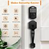 imageProbrico Smart Keyless Entry Door Lock Smart Locks for Front Door Keypad Door Lock with Handle Fingerprint Deadbolt with Handle