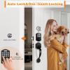 imageProbrico Smart Keyless Entry Door Lock Smart Locks for Front Door Keypad Door Lock with Handle Fingerprint Deadbolt with Handle