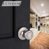 imageProbrico Tulip Style Passage Door Knobs Hall Closet NonLocking Handles Keyless Interior Door Handlesets in Brushed Nickel Without Key 5 Pack