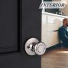 imageProbrico Tulip Style Passage Door Knobs Hall Closet NonLocking Handles Keyless Interior Door Handlesets in Brushed Nickel Without Key 5 Pack