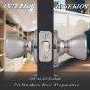 imageProbrico Tulip Style Passage Door Knobs Hall Closet NonLocking Handles Keyless Interior Door Handlesets in Brushed Nickel Without Key 5 Pack