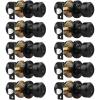 imageProbrico 6 Pack Matte Black Privacy Locks Keyless Interior BedBath Door Knobs Cylindrical Shape Knobs Contemporary Hardware for Bathroom Bedroom Doors10 Pack