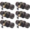 imageProbrico 6 Pack Tulip Privacy Door KnobsOil Rubbed Bronze Finish Fit for Bedroom ampamp Bathroom DoorsInterior Door Handles Locked Tulip Style Knob for Right or Left Handed DoorsKeyless