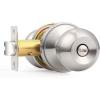imageProbrico Bedroom Bathroom Door Knobs Brushed Nickel Door Handles Interior Door Knobs Locks Privacy Door Knobs Stainless Steel 10 PackBrushed Nickel
