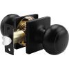 imageProbrico Colonial Passage Door Knobs Black Interior NonLocking Door Handles for HallCloset with Square Rosette 10 PackBlack
