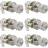 imageProbrico Hall ampamp Closet Passage Door KnobsBrushed Nickel Tulip Style Stainless Steel Keyless Door HandlesNonLocking Knob Set6 Pack