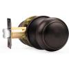 imageProbrico HallCloset Door Knobs in Matte Black Finish Interior Round Passage Door Knobs NonLocking Door Handles3 PackOil Rubbed Bronze