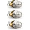 imageProbrico Keyless Door Knobs and Handles Bedroom or Bathroom Privacy Leversets Oil Rubbed Bronze 6 Pack Door KnobStyle 5763Brushed Nickel