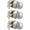 imageProbrico NonLocking Passage Door KnobsInterior Door Locks in Oil Rubbed Bronze FinishBall Shape Door Hardware for Hallway or Closet6 PackBrushed Nickel