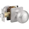 imageProbrico Passage Door Knob Brushed Nickel Interior Keyless NonLocking Flat Ball Door Knob HallCloset Handle with Suqare Rosette 1 Pack