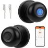 imageProbrico Smart Door Knob Fingerprint Biometric Door Knob with Smart Lock Keyless Entry Door Lock with Knob Round Electronic Door Lock for BedroomGarageOfficeClosetApartmentApp ControlBlackBlack