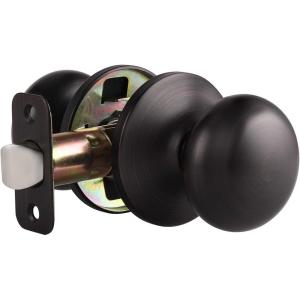 imageProbrico Classic Flat Ball Style Hall Closet Passage Door Knobs Brushed Nickel Interior Door Handles NonLocking Knobs Without Keys 3 PackOil Rubbed Bronze