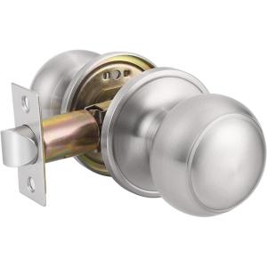 imageProbrico Colonial Style Passage Door Knobs Brushed Nickel Door Handle for HallCloset DoorBrushed Nickel