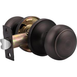 imageProbrico Colonial Style Passage Door Knobs Brushed Nickel Door Handle for HallCloset DoorOil Rubbed Bronze