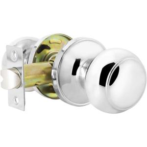 imageProbrico Colonial Style Passage Door Knobs Brushed Nickel Door Handle for HallCloset DoorPolished Chrome