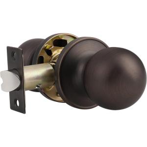 imageProbrico HallCloset Door Knobs Matte Black Passage Door Knobs Round Interior Keyless NonLocking Door Handles4 PackOil Rubbed Bronze