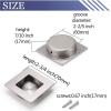 image1 PackProbrico Recessed Sliding Door Pull Brushed Nickel Furniture Flush Door Handle Stainless Steel Flush Finger Pull Square 234 Inch Recessed Handle Sliding Flush Door Pull