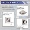 image1 PackProbrico Recessed Sliding Door Pull Brushed Nickel Furniture Flush Door Handle Stainless Steel Flush Finger Pull Square 234 Inch Recessed Handle Sliding Flush Door Pull