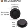 imageProbrico 5 Pack Round Flush Door Pulls Stainless Steel Recessed Cabinet Handles Black 235 Inch65mm Diameter Pocket Door Handles Recessed Sliding Door Pulls