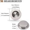 imageProbrico Recessed Stainless Steel Flush Pull Handle Round Large
