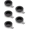 imageProbrico 5 Pack Round Flush Door Pulls Stainless Steel Recessed Cabinet Handles Black 235 Inch65mm Diameter Pocket Door Handles Recessed Sliding Door Pulls