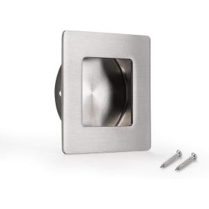 image1 PackProbrico Recessed Sliding Door Pull Brushed Nickel Furniture Flush Door Handle Stainless Steel Flush Finger Pull Square 234 Inch Recessed Handle Sliding Flush Door Pull