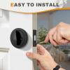 imageProbrico 1 Pack Single Cylinder Deadbolts BlackKeyed Different Exterior Lockset Handleset for Entrance Door and Front Gate AntiTheft Keyway Key Hardware 3 KeysBlack