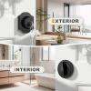 imageProbrico 1 Pack Single Cylinder Deadbolts BlackKeyed Different Exterior Lockset Handleset for Entrance Door and Front Gate AntiTheft Keyway Key Hardware 3 KeysBlack