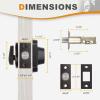 imageProbrico 1 Pack Single Cylinder Deadbolts BlackKeyed Different Exterior Lockset Handleset for Entrance Door and Front Gate AntiTheft Keyway Key Hardware 3 KeysOil Rubbed Bronze