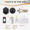 imageProbrico 1 Pack Single Cylinder Deadbolts BlackKeyed Different Exterior Lockset Handleset for Entrance Door and Front Gate AntiTheft Keyway Key Hardware 3 KeysBlack