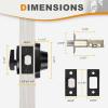 imageProbrico 1 Pack Single Cylinder Deadbolts BlackKeyed Different Exterior Lockset Handleset for Entrance Door and Front Gate AntiTheft Keyway Key Hardware 3 KeysBlack
