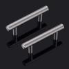 imageProbrico 10 Pack Solid Stainless Steel T Knobs Cabinet Knobs Satin Nickel Kitchen Drawer Pulls Dresser Knobs Brushed Nickel Cupboard HandlesBrushed Nickel