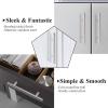 imageProbrico 10 Pack Solid Stainless Steel T Knobs Cabinet Knobs Satin Nickel Kitchen Drawer Pulls Dresser Knobs Brushed Nickel Cupboard HandlesBrushed Nickel