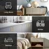 imageProbrico 10 Pack Square Kitchen Cabinet Handles Matte Black 334 Inch96mm Hole Center Drawer Pulls Stainless Steel Modern Cabinet HardwareGold