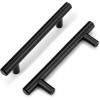 imageProbrico 30 Pack Cabinet Knobs 2quot Overall Length Solid Stainless Steel Brushed Nickel Kitchen Cabinet Pulls Hardware Bedroom Drawer Dresser Handles Cupboard PullsBlack