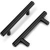 imageProbrico 30 Pack Cabinet Knobs 2quot Overall Length Solid Stainless Steel Brushed Nickel Kitchen Cabinet Pulls Hardware Bedroom Drawer Dresser Handles Cupboard PullsBlack