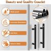 imageProbrico 30 Pack Cabinet Knobs 2quot Overall Length Solid Stainless Steel Brushed Nickel Kitchen Cabinet Pulls Hardware Bedroom Drawer Dresser Handles Cupboard PullsBlack