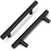 imageProbrico 30 Pack Cabinet Knobs 2quot Overall Length Solid Stainless Steel Brushed Nickel Kitchen Cabinet Pulls Hardware Bedroom Drawer Dresser Handles Cupboard PullsBlack