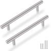 imageProbrico 30 Pack Cabinet Knobs 2quot Overall Length Solid Stainless Steel Brushed Nickel Kitchen Cabinet Pulls Hardware Bedroom Drawer Dresser Handles Cupboard PullsBrushed Nickel