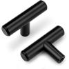 imageProbrico 30 Pack Cabinet Knobs 2quot Overall Length Solid Stainless Steel Brushed Nickel Kitchen Cabinet Pulls Hardware Bedroom Drawer Dresser Handles Cupboard PullsBlack